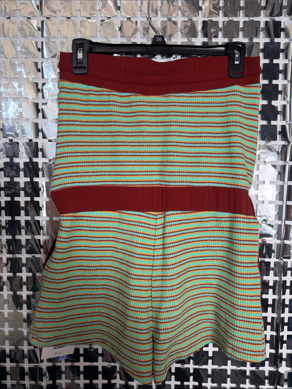 Cider Mint & Rust Striped Knit Romper - Picture 5 of 5